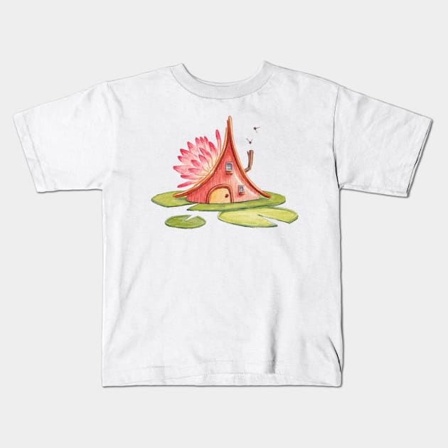 frog home Kids T-Shirt by zstith